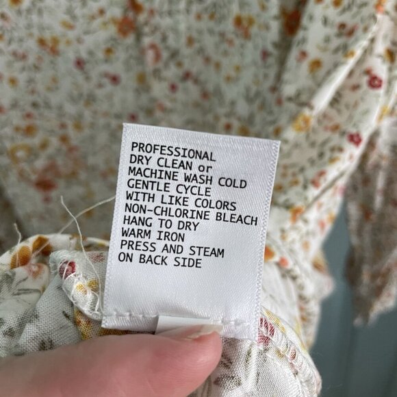 Jones&Co Womens Floral Long Sleeve Blouse 3X V-Neck Pretty Flowy Mature - Picture 5 of 10